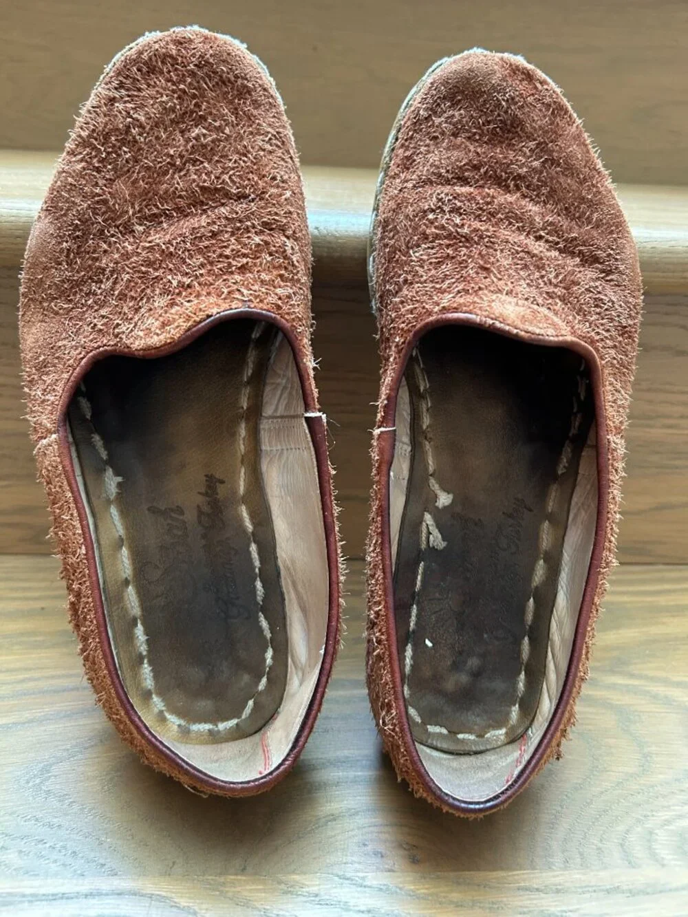 Sabah Tabac Rough Out Men’s 40 US 8.5 Suede Resoled Handmade Turkey